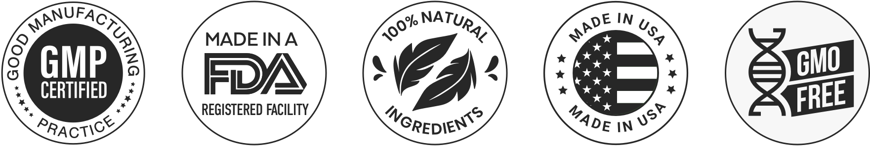 FDA registered, GMP certified, natural, made in USA