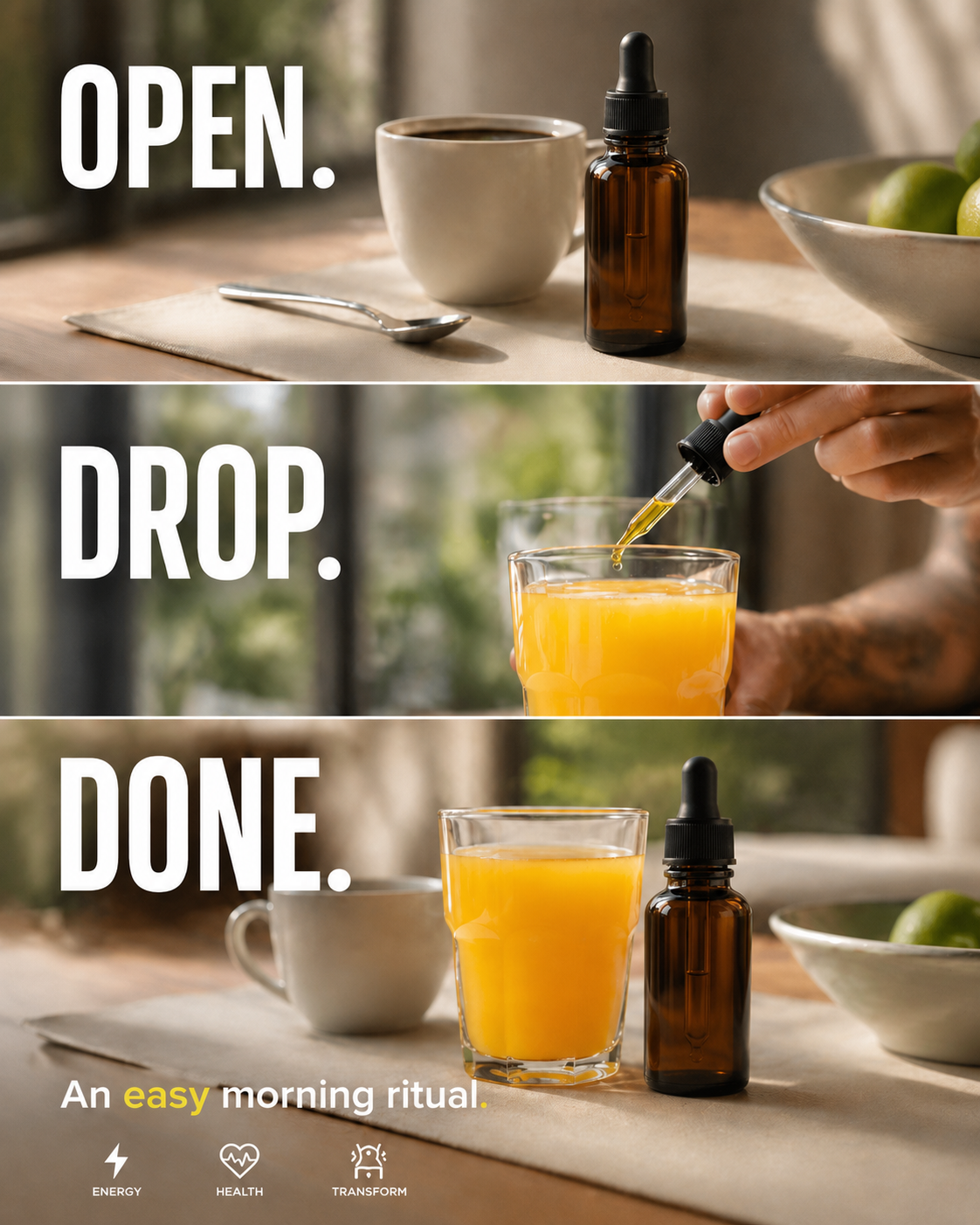 Simple daily drops ritual